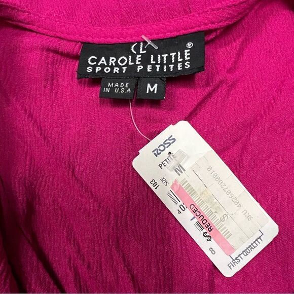 Carol Little Sport hot pink tank with sequins sz M petites Tandoori Star - Picture 6 of 10